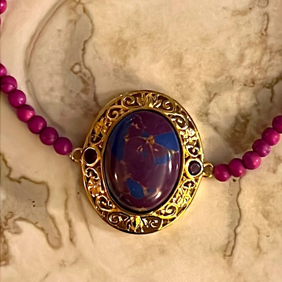 Purple Turquoise Bracelet - Picture 2 of 3
